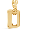 Diamond Set Bezel Cushion Necklace in 9ct Yellow Gold Bevilles Jewellers 