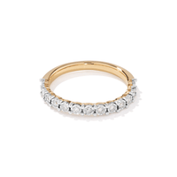Miracle Set Anniversary Ring with 0.15tw of Diamonds in 9kt Yellow Gold Rings Bevilles 