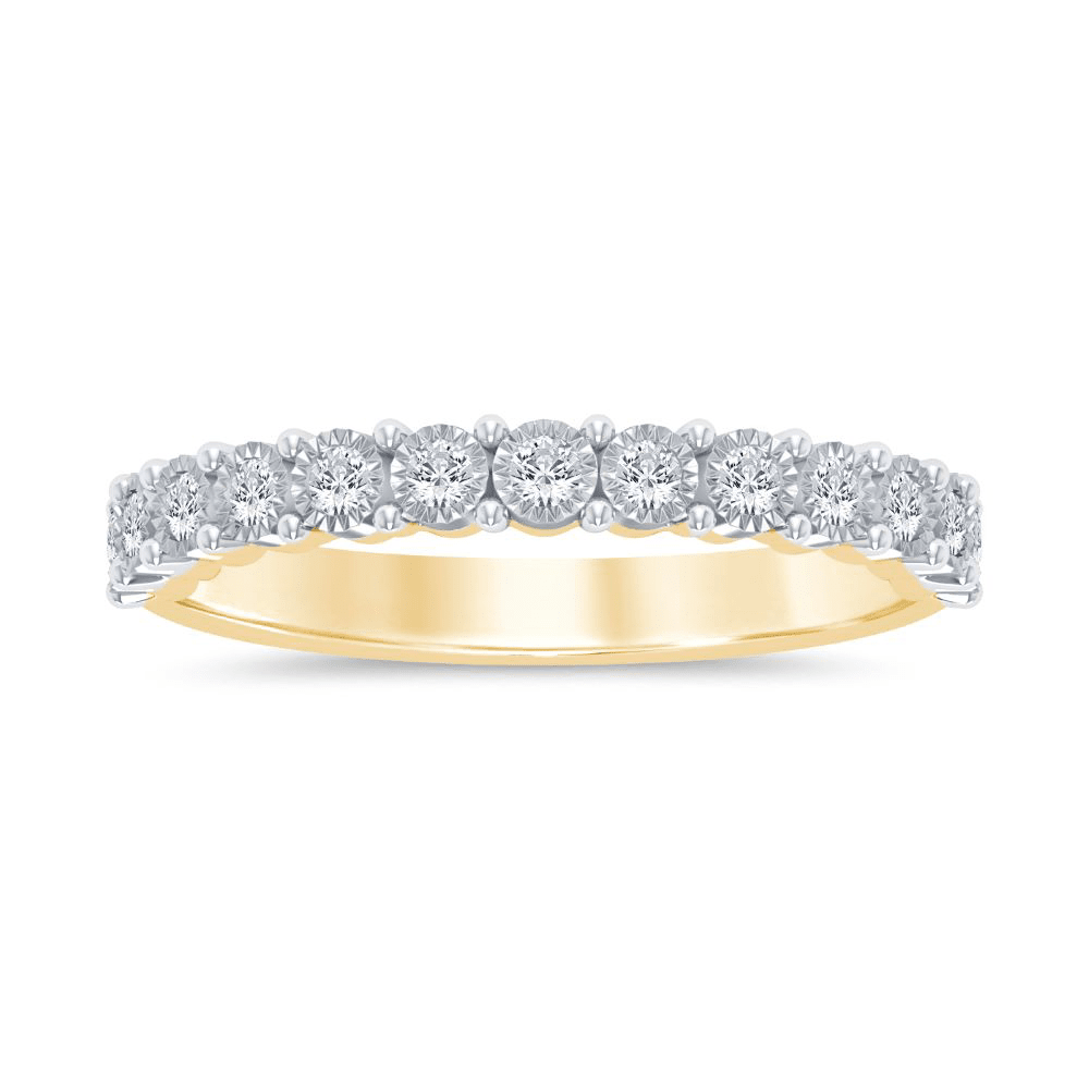 Miracle Ring with 0.15ct of Diamonds in 9ct Yellow Gold Bevilles Jewellers 