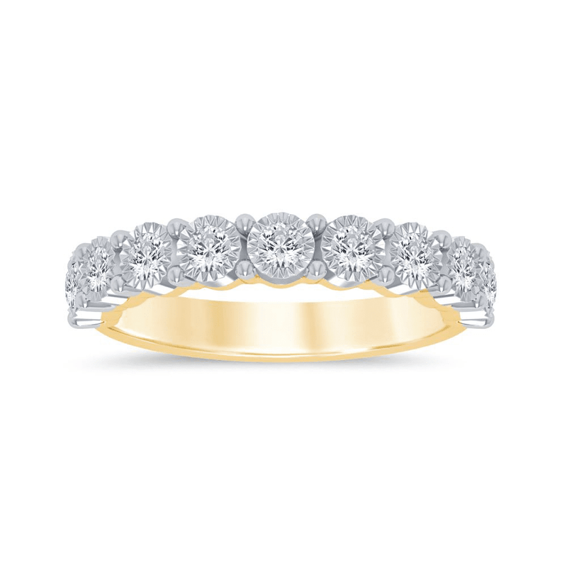 Miracle Ring with 1/2ct of Diamonds in 9ct Yellow Gold Bevilles Jewellers 