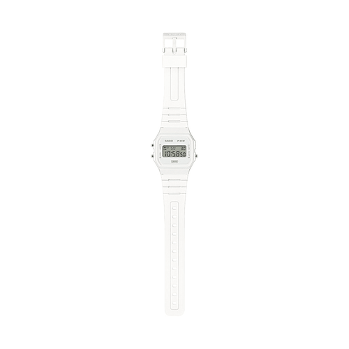 Casio Digital Led Stopwatch AlarmWhite Resin Band F91WB-7A Bevilles Jewellers 