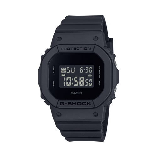 Casio G Shock Mid Dig Black Out Stopwatch Alarm 200M Water Resistant Black Case And Resin Band GMDS5610BB-1D Bevilles Jewellers 