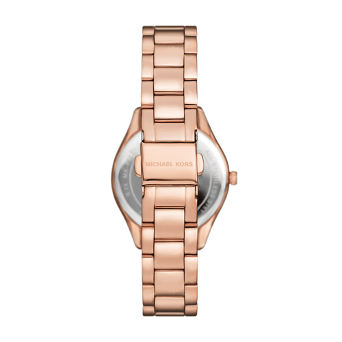 Michael Kors Lauryn Three-Hand Rose Gold-Tone Stainless Steel Watch, Earrings and Necklace Gift Set MK4850SET Watches Michael Kors 