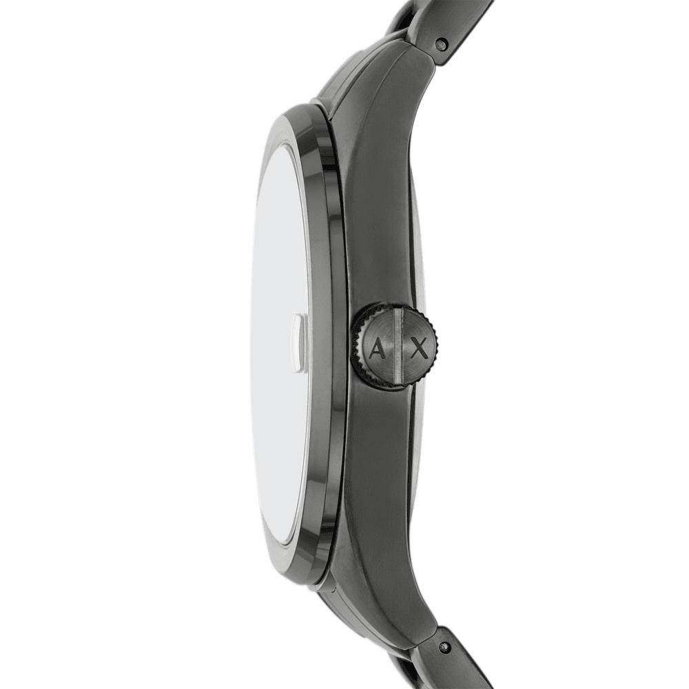 Armani Exchange Three-Hand Date Gunmetal Stainless Steel Watch AX1421 Watches Armani Exchange 