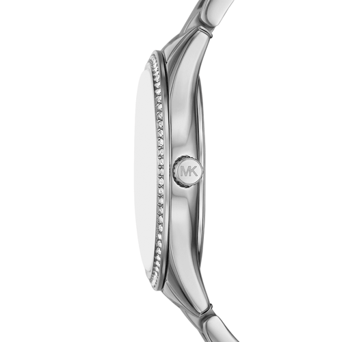 Michael Kors Lauryn Three-Hand Stainless Steel Watch, Earrings and Necklace Gift Set MK4851SET Watches Michael Kors 