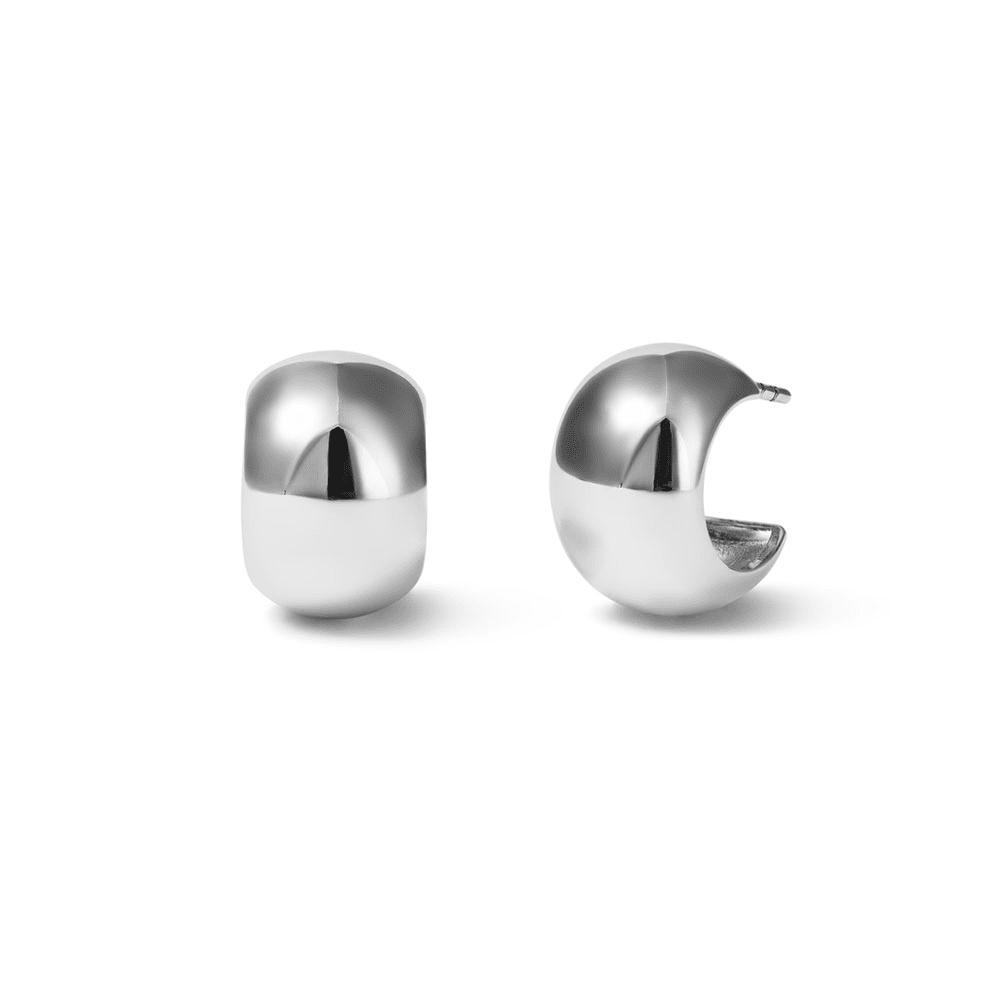 13mm Graduated Hoop Earrings in Sterling Silver Earrings Bevilles 