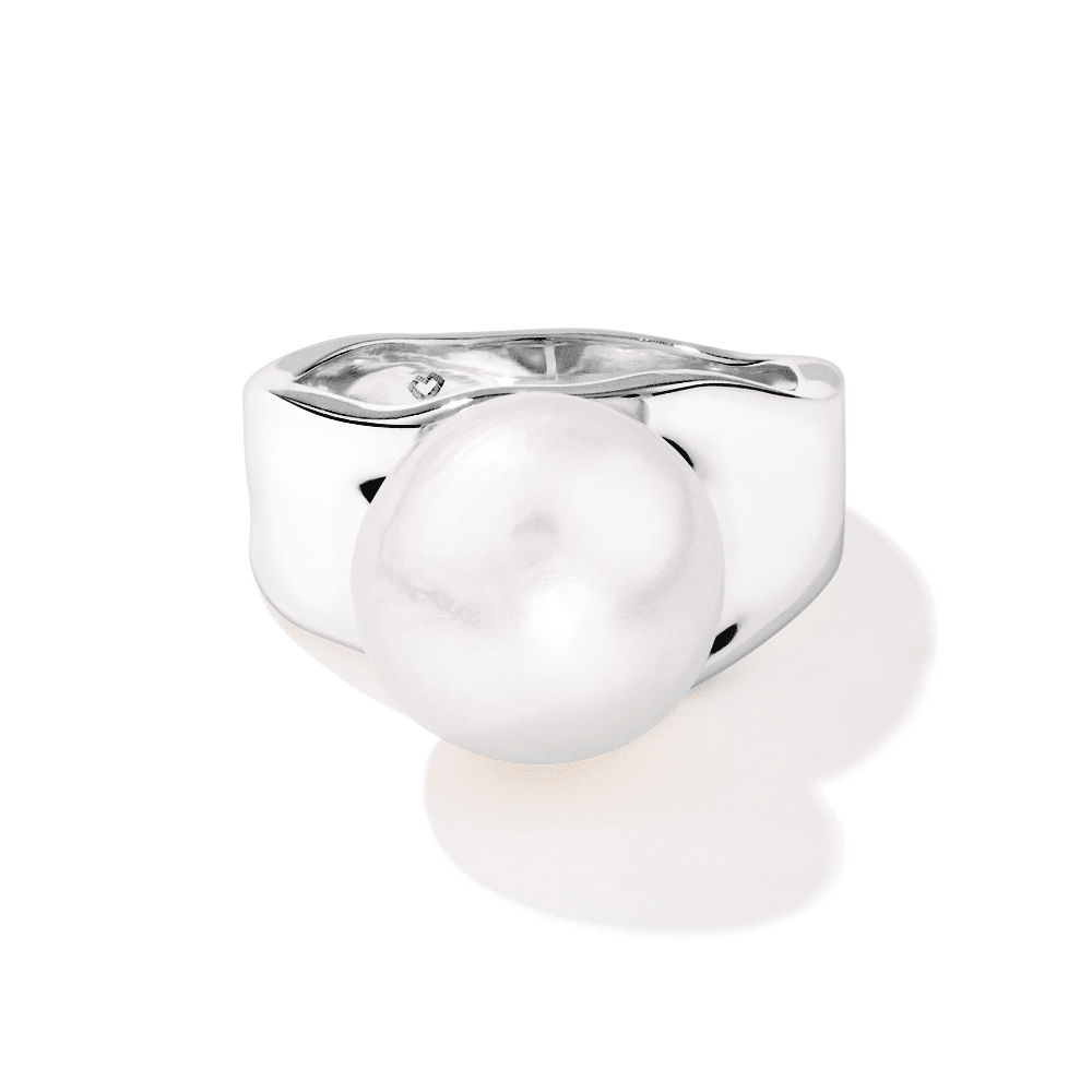 Freshwater Pearl centre Ring in Sterling Silver Rings Bevilles 