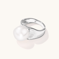Freshwater Pearl centre Ring in Sterling Silver Rings Bevilles 