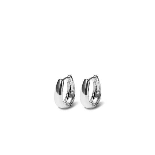 10mm Tapered Huggie Earrings in Sterling Silver Earrings Bevilles 