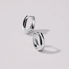 10mm Tappered Huggie Earrings in Sterling Silver Earrings Bevilles 