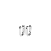 9mm Tube Paperclip Huggie Earrings in Sterling Silver Earrings Bevilles 
