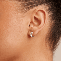 Round Huggie Earrings in Sterling Silver Earrings Bevilles 