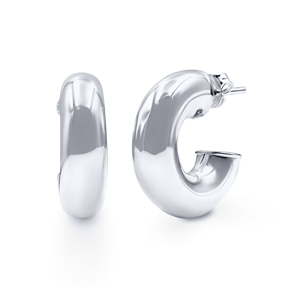 Large Chunky Earrings in Sterling Silver Earrings Bevilles 