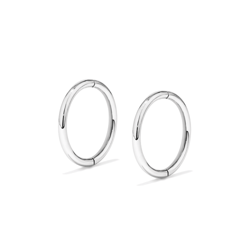 8mm Diamond Cut Sleeper Earring in Sterling Silver Earrings Bevilles 