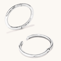 8mm Diamond Cut Sleeper Earring in Sterling Silver Earrings Bevilles 
