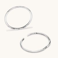 14mm Diamond Cut Sleeper Earring in Sterling Silver Earrings Bevilles 