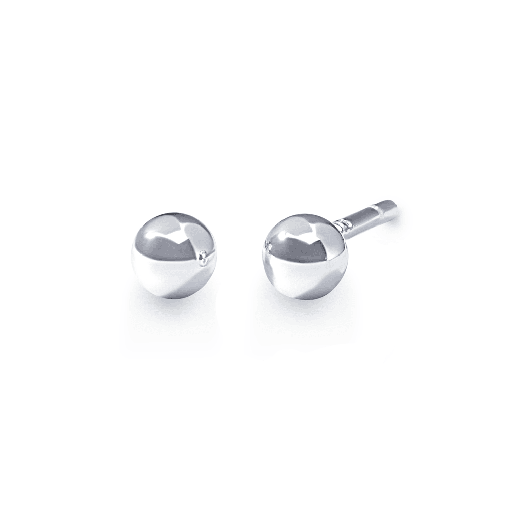 3mm Ball Stud Earrings in Sterling Silver Earrings Bevilles 