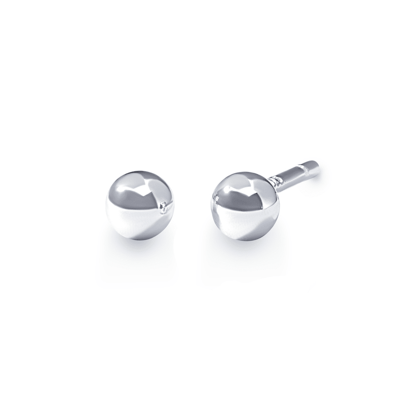 3mm Ball Stud Earrings in Sterling Silver Earrings Bevilles 