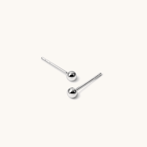 3mm Ball Stud Earrings in Sterling Silver Earrings Bevilles 