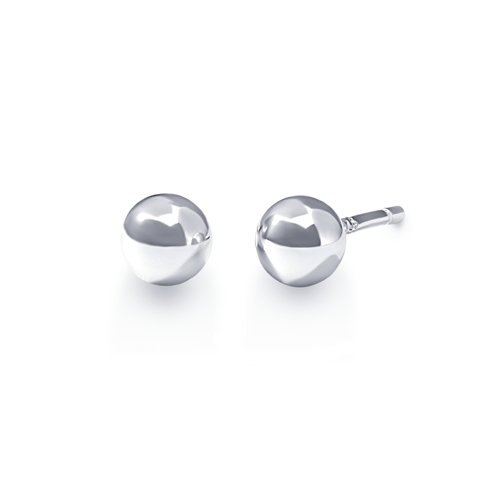 4mm Ball Stud Earrings in Sterling Silver Earrings Bevilles 