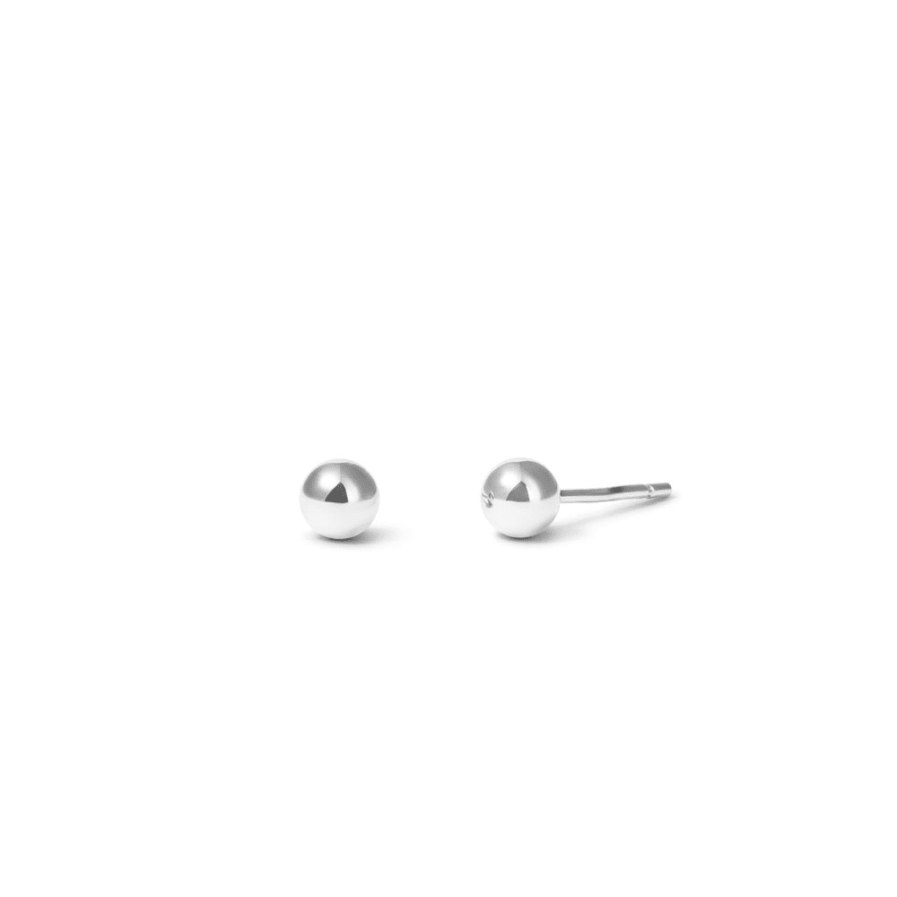 4mm Ball Stud Earrings in Sterling Silver Earrings Bevilles 