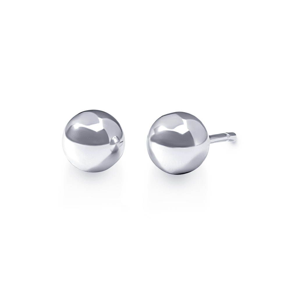 5mm Ball Stud Earrings in Sterling Silver Earrings Bevilles 