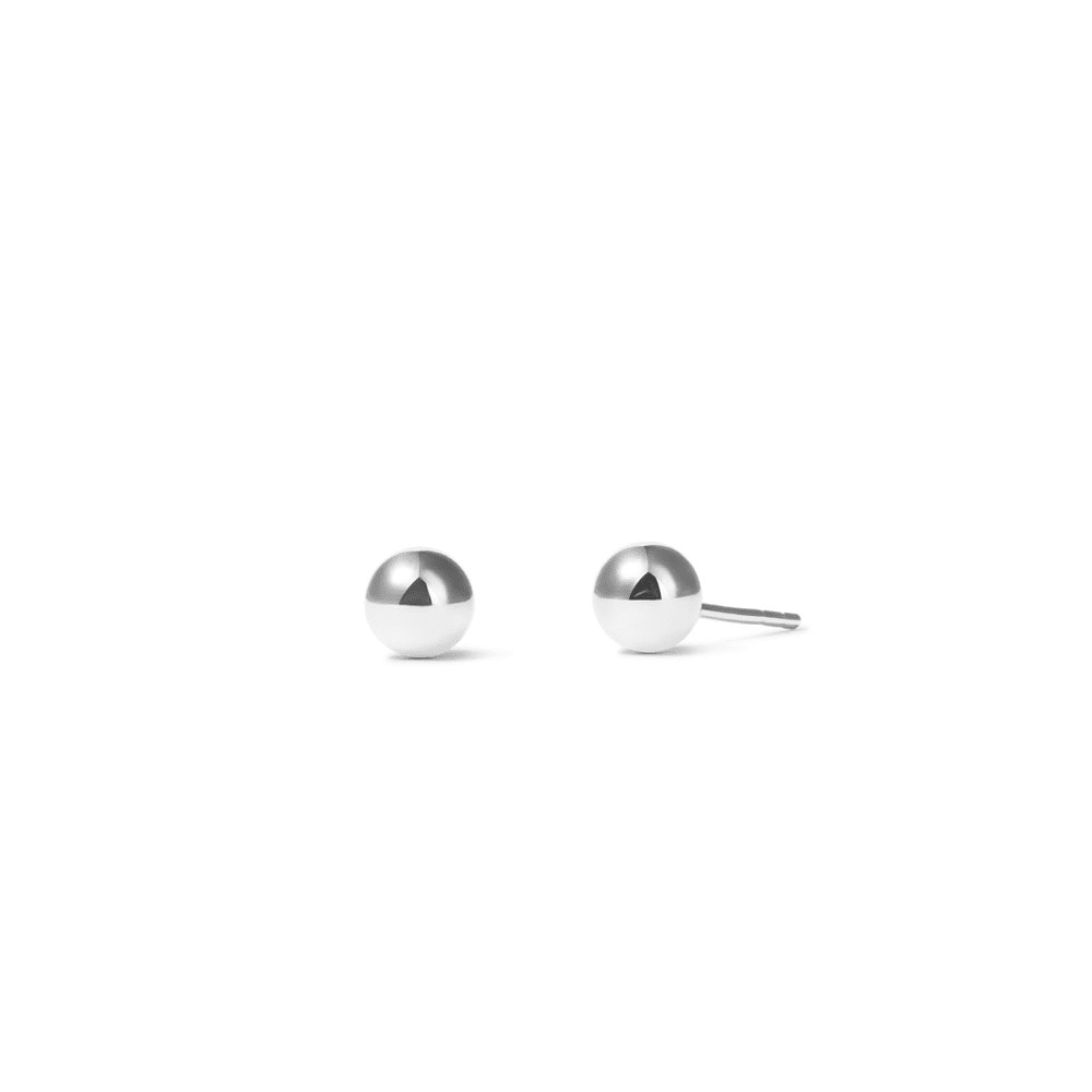 5mm Ball Stud Earrings in Sterling Silver Earrings Bevilles 