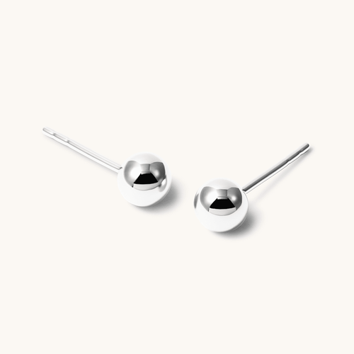 5mm Ball Stud Earrings in Sterling Silver Earrings Bevilles 