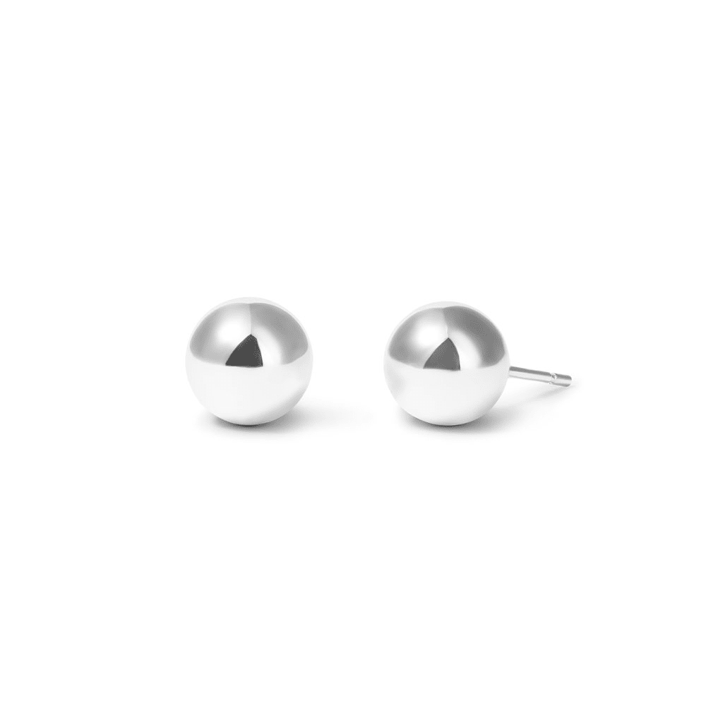 8mm Ball Stud Earrings in Sterling Silver Earrings Bevilles 