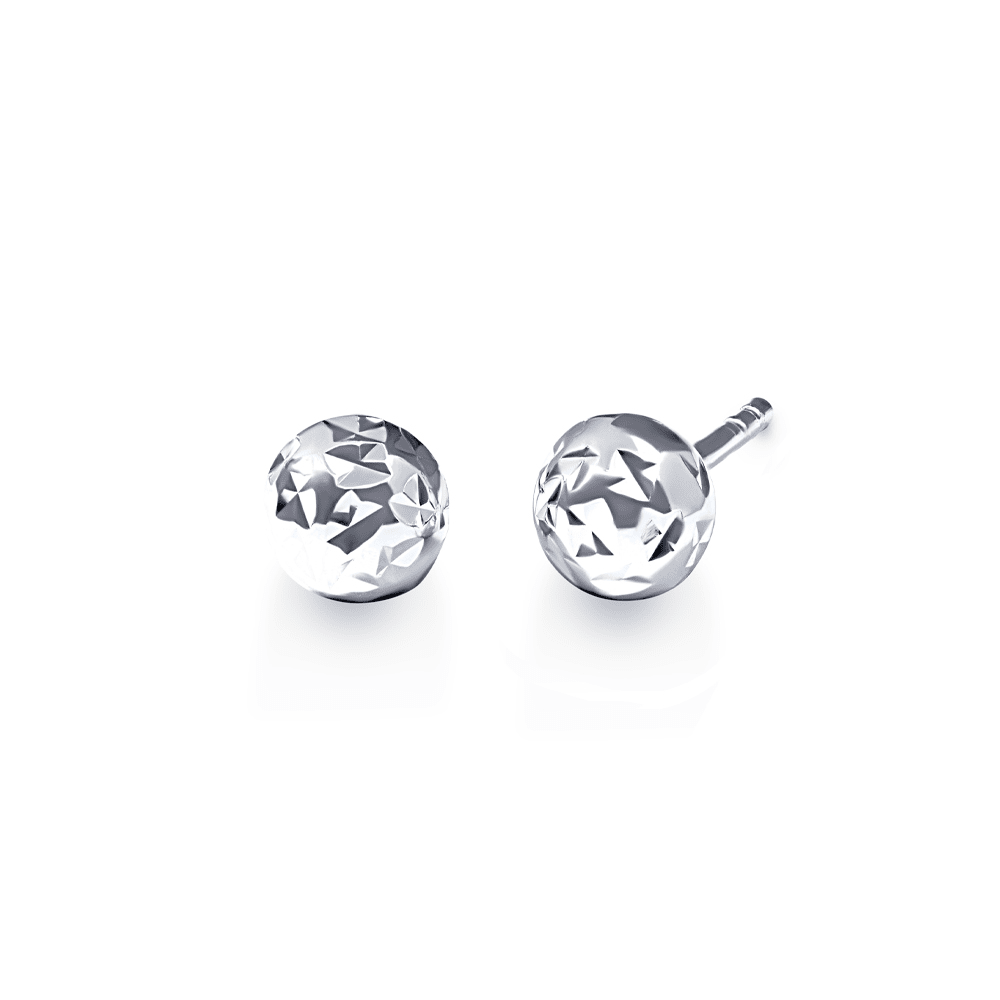 Diamond Cut Stud Earrings in Sterling Silver Earrings Bevilles 