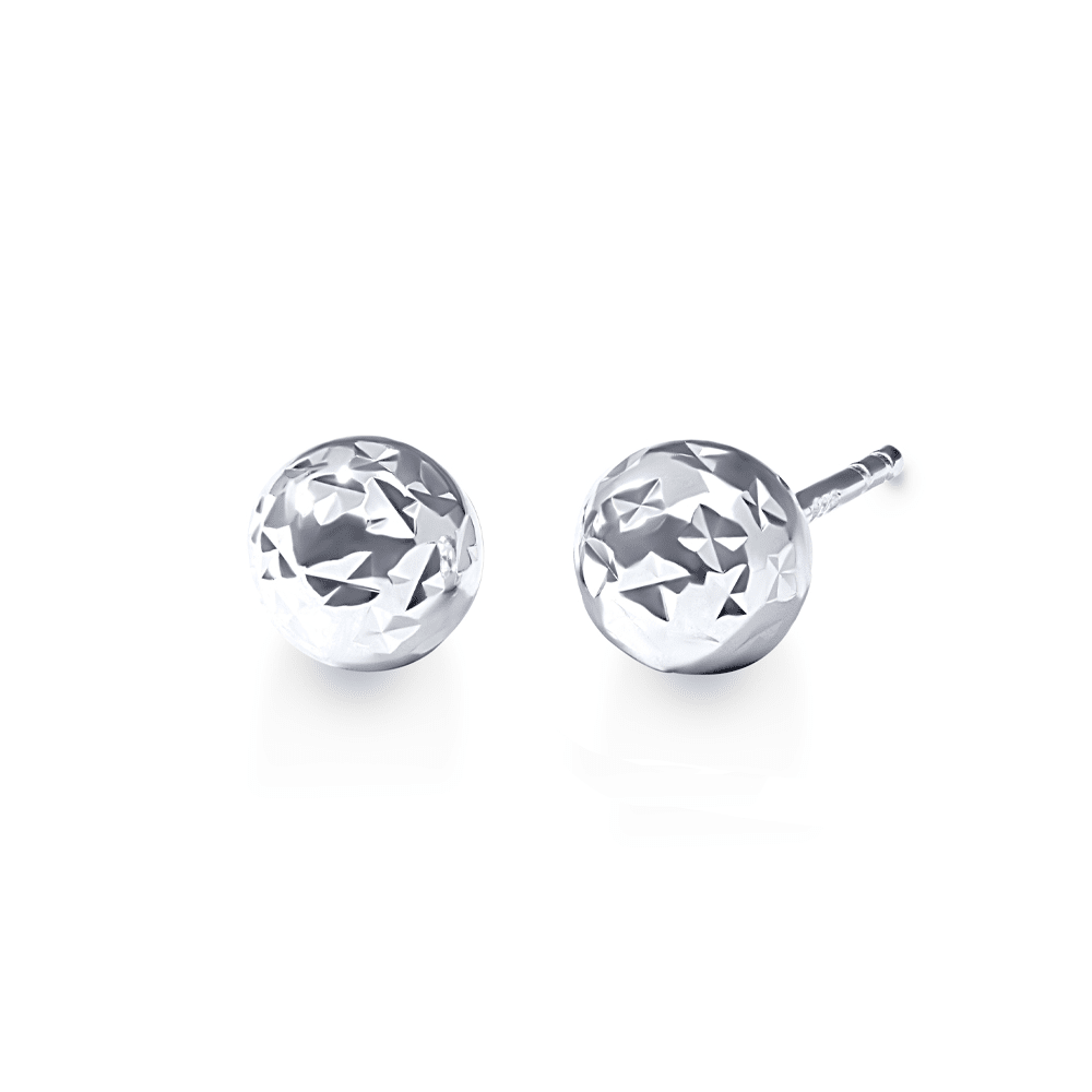 Diamond Cut Stud Earrings in Sterling Silver Earrings Bevilles 