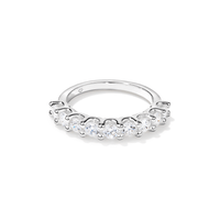 3mm Cubic Zirconia Wedding Ring in Rhodium Plated Sterling Silver Rings Bevilles 