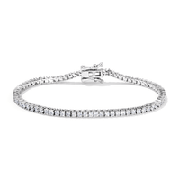 16cm 2mm Width Cubic Zirconia Tennis Bracelet in Sterling Silver Bracelets Bevilles 
