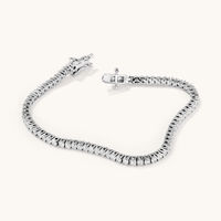 16cm 2mm Width Cubic Zirconia Tennis Bracelet in Sterling Silver Bracelets Bevilles 