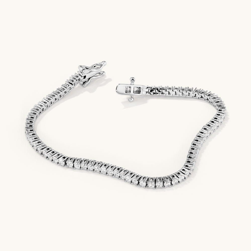 16cm 2mm Width Cubic Zirconia Tennis Bracelet in Sterling Silver Bracelets Bevilles 