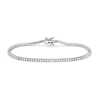 20cm 2mm Width Cubic Zirconia Tennis Bracelet in Sterling Silver Bracelets Bevilles 