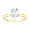 1.50ct Laboratory Grown Diamond Oval Cut Solitaire Ring in 18ct Yellow Gold and 18ct White Gold Bevilles Jewellers 