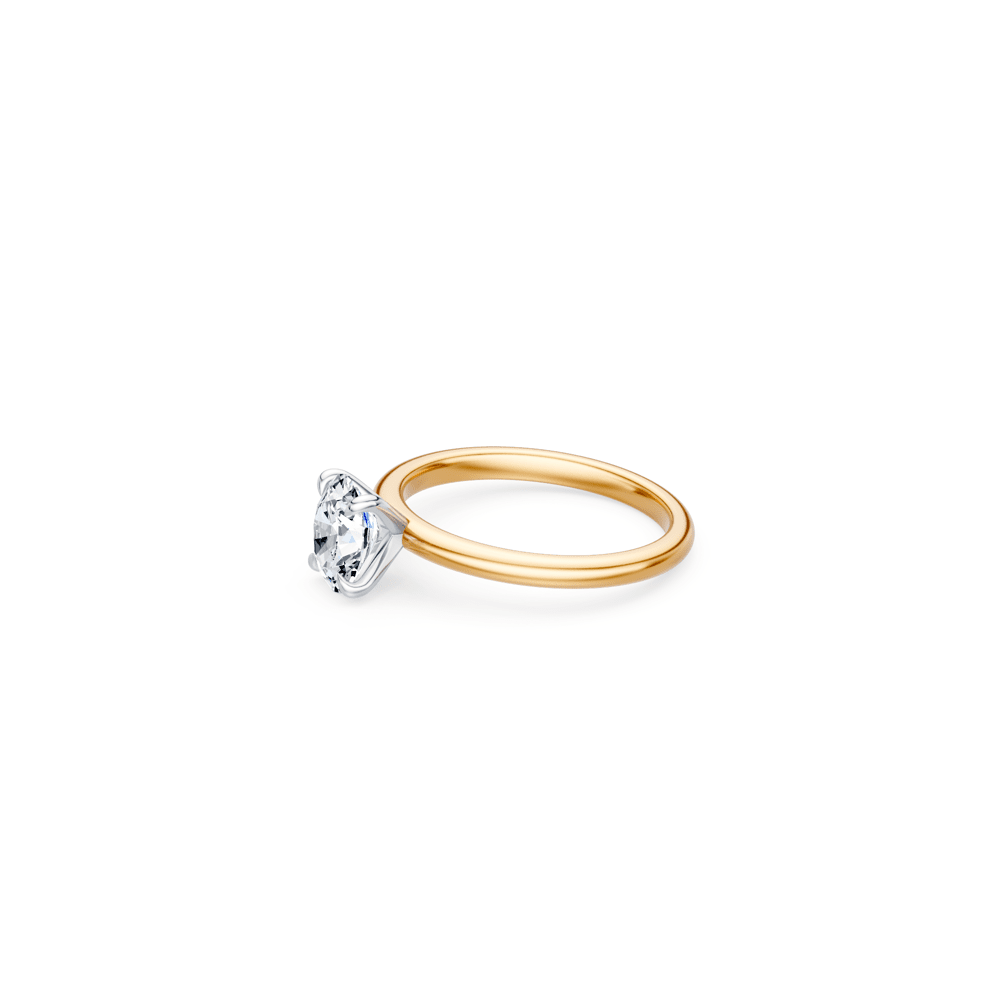 1.50ct Laboratory-Grown Diamond Oval Cut Solitaire Ring in 18kt Yellow Gold and 18kt White Gold Rings Bevilles 