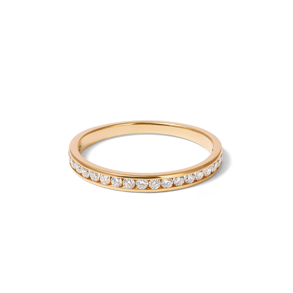 Channel Set Anniversary Ring with 0.25tw of Laboratory-Grown Diamonds in 18kt Yellow Gold Rings Bevilles 