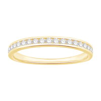 Anniversary Ring with 1/4ct of Laboratory Grown Diamonds in 18ct Yellow Gold Bevilles Jewellers 