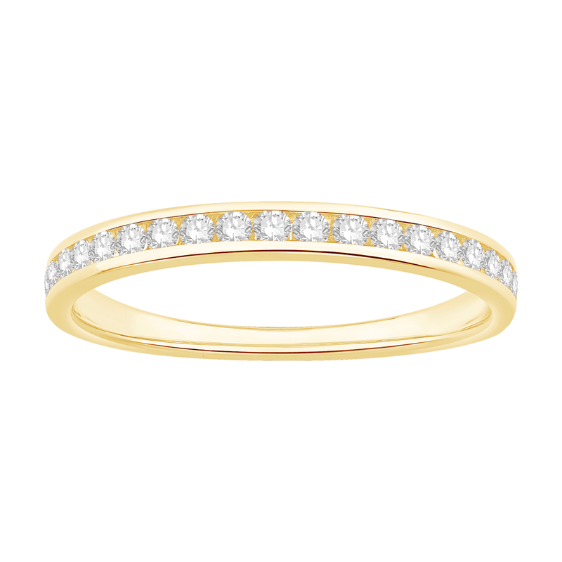 Anniversary Ring with 1/4ct of Laboratory Grown Diamonds in 18ct Yellow Gold Bevilles Jewellers 