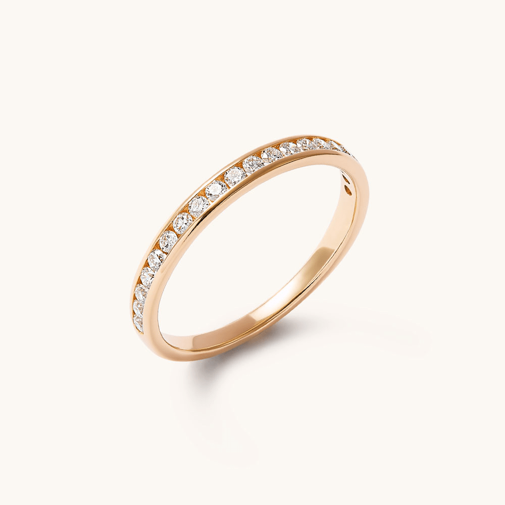 Channel Set Anniversary Ring with 0.25tw of Laboratory-Grown Diamonds in 18kt Yellow Gold Rings Bevilles 