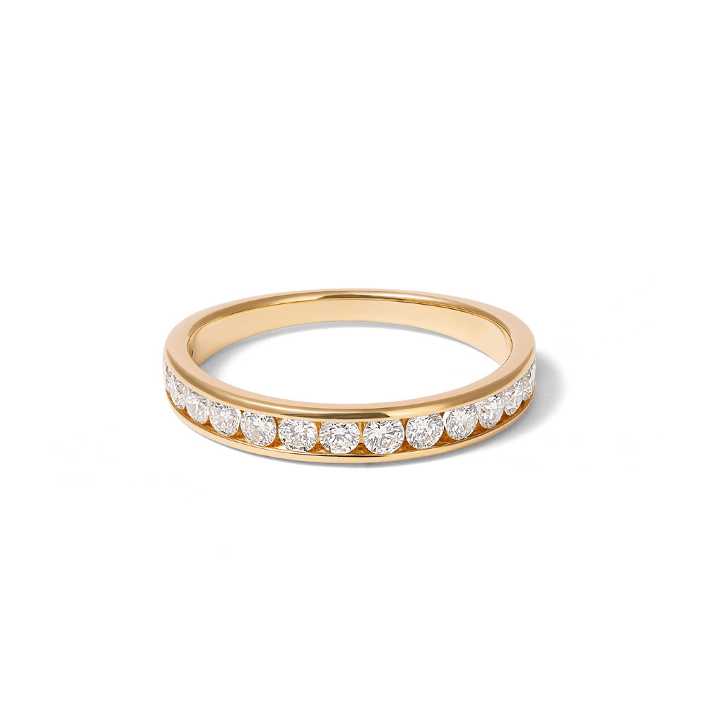 Channel Set Anniversary Ring with 0.50tw of Laboratory-Grown Diamonds in 18kt Yellow Gold Rings Bevilles 