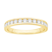 Anniversary Ring with 1/2ct of Laboratory Grown Diamonds in 18ct Yellow Gold Bevilles Jewellers 