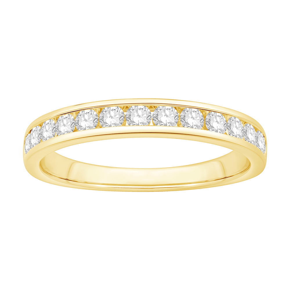 Anniversary Ring with 1/2ct of Laboratory Grown Diamonds in 18ct Yellow Gold Bevilles Jewellers 