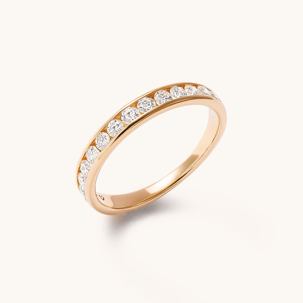 Channel Set Anniversary Ring with 0.50tw of Laboratory-Grown Diamonds in 18kt Yellow Gold Rings Bevilles 
