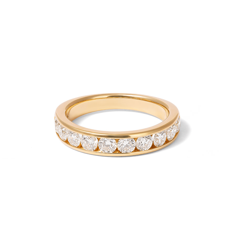 Channel Set Anniversary Ring with 1.00tw of Laboratory-Grown Diamonds in 18kt Yellow Gold Rings Bevilles 