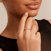 Channel Set Anniversary Ring with 1.00tw of Laboratory-Grown Diamonds in 18kt Yellow Gold Rings Bevilles 