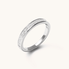 Princess Cut Channel Set Anniversary Ring with 0.75tw of Laboratory-Grown Diamonds in 18kt White Gold Rings Bevilles 
