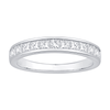 Princess Cut Chanel Set Anniversary Band with 1.00ct of Laboratory Grown Diamonds in 18ct White Gold Bevilles Jewellers 